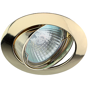 KL1A GD Светильник ЭРА литой простой пов. MR16,12V, 50W золото (100/1400)