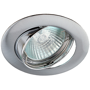 KL1A CH Светильник ЭРА литой простой пов. MR16,12V, 50W хром (100/1400)