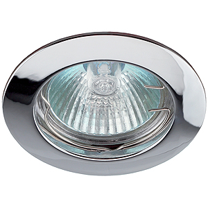 KL1 CH Светильник ЭРА литой простой MR16,12V, 50W хром (100/1400)