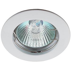 KL1 WH Светильник ЭРА литой простой MR16,12V, 50W белый (100/1400)