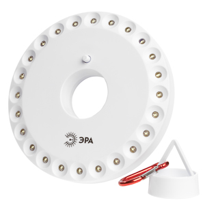 K24 Фонарь ЭРА Кемпинг 24xLED, 3xAA, карабин, бл (12/72/576)