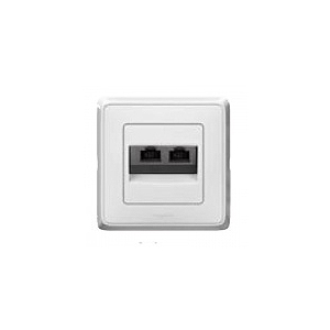 773639 Legrand Сдвоенная тлфн. розетка RJ-11 БЕЛ CAR (10)