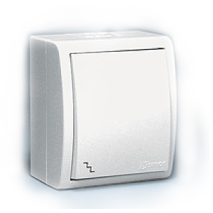 1594204-030 Simon Переключатель с подсв. IP44, Бел (10)