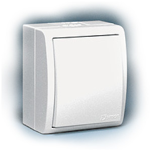 1594101-030 Simon 1клав. выкл. IP44, Бел (10)