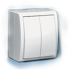 1594398-030 Simon 2клав. выкл. IP44, Бел (10)