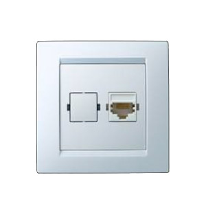 1590598-030 Simon Комп. розетка RJ-45. Белый (20)