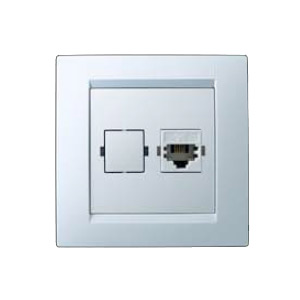 1590480-030 Simon Тлфн. розетка RJ-11. Белый (20)