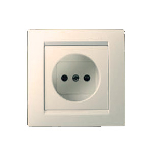1590444-031 Simon Розетка без заземл, с шт. Сл.кость (20)