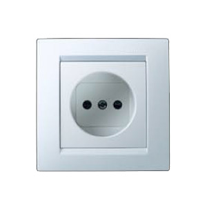1590444-030 Simon Розетка без заземл, с шт. Белый (20)