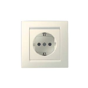 1590443-031 Simon Розетка с заземл, с шт. Сл.кость (20/200)
