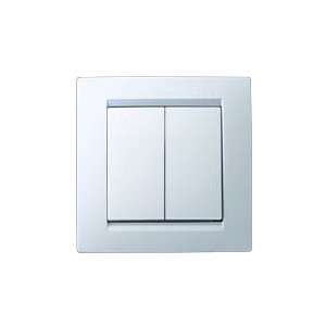 1590397-030 Simon 2клав. переключатель. Белый (20)