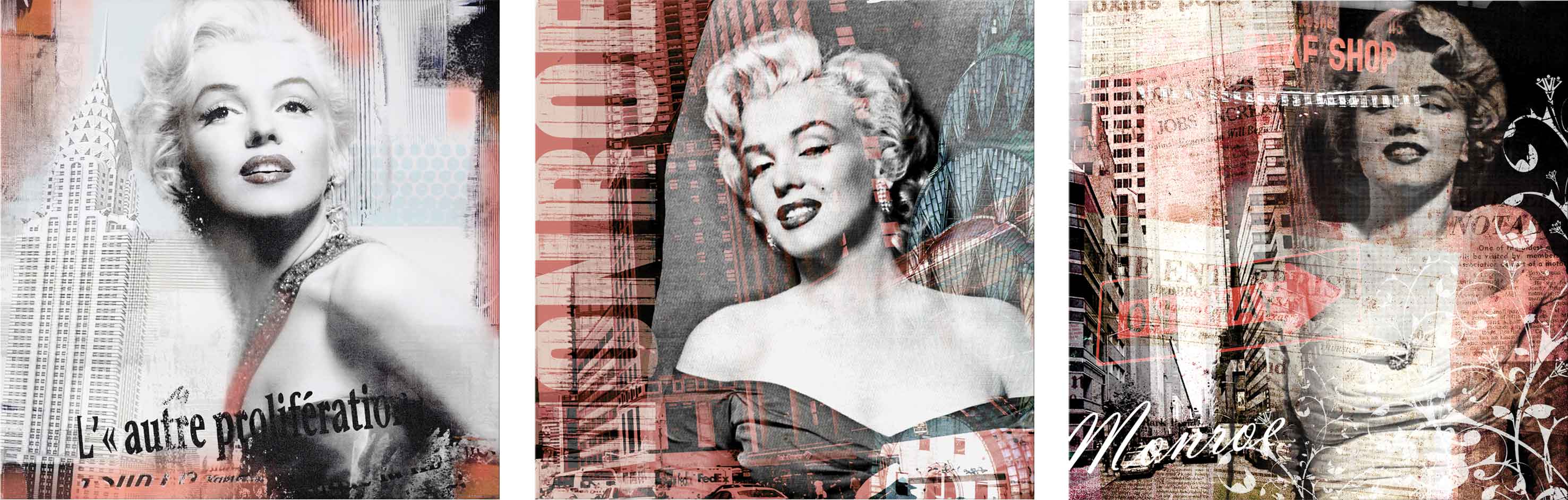 30x30cm Marilyn set of 3 FP0872