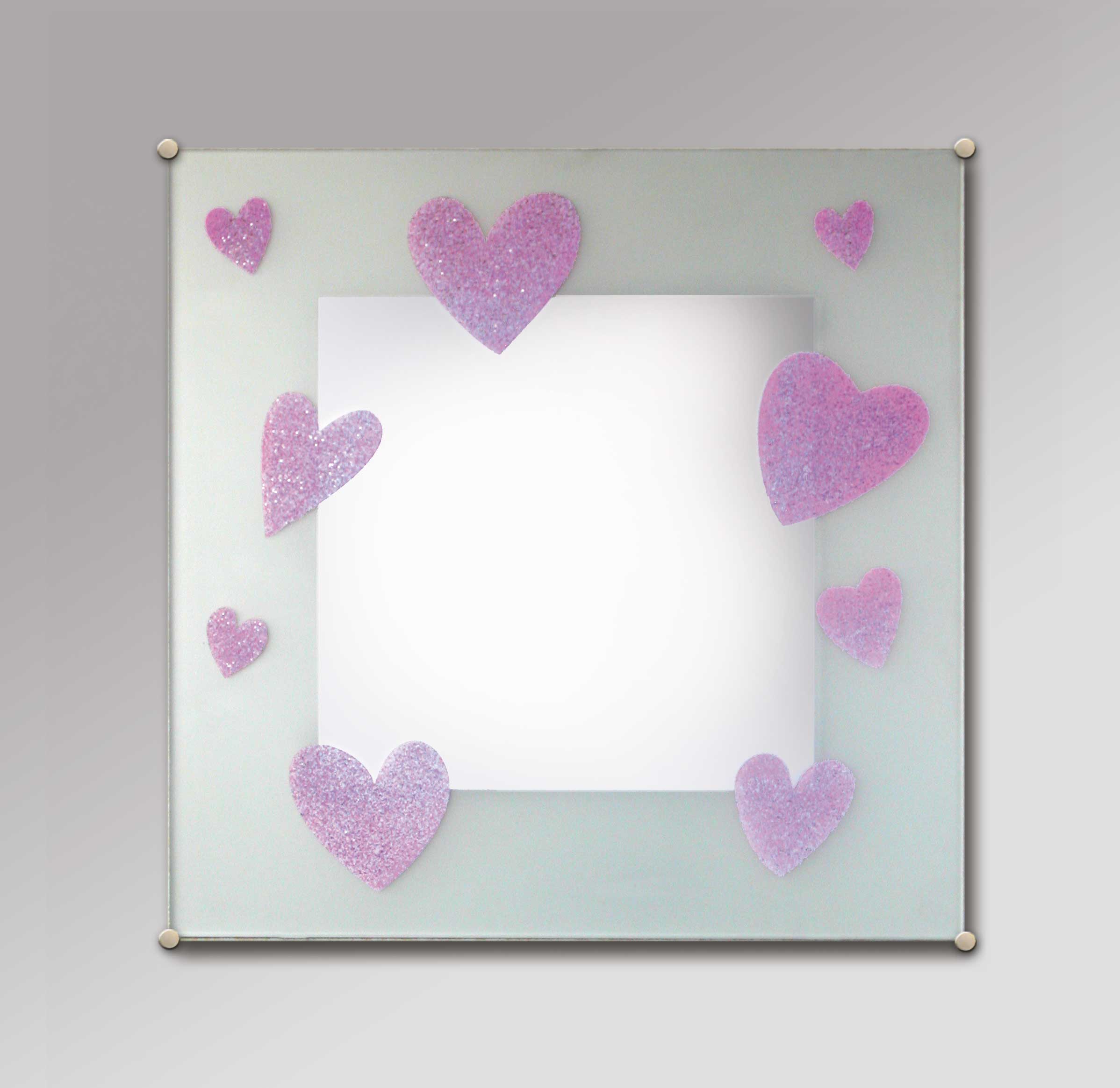 40*40 Frosted Glitter Hearts M7539