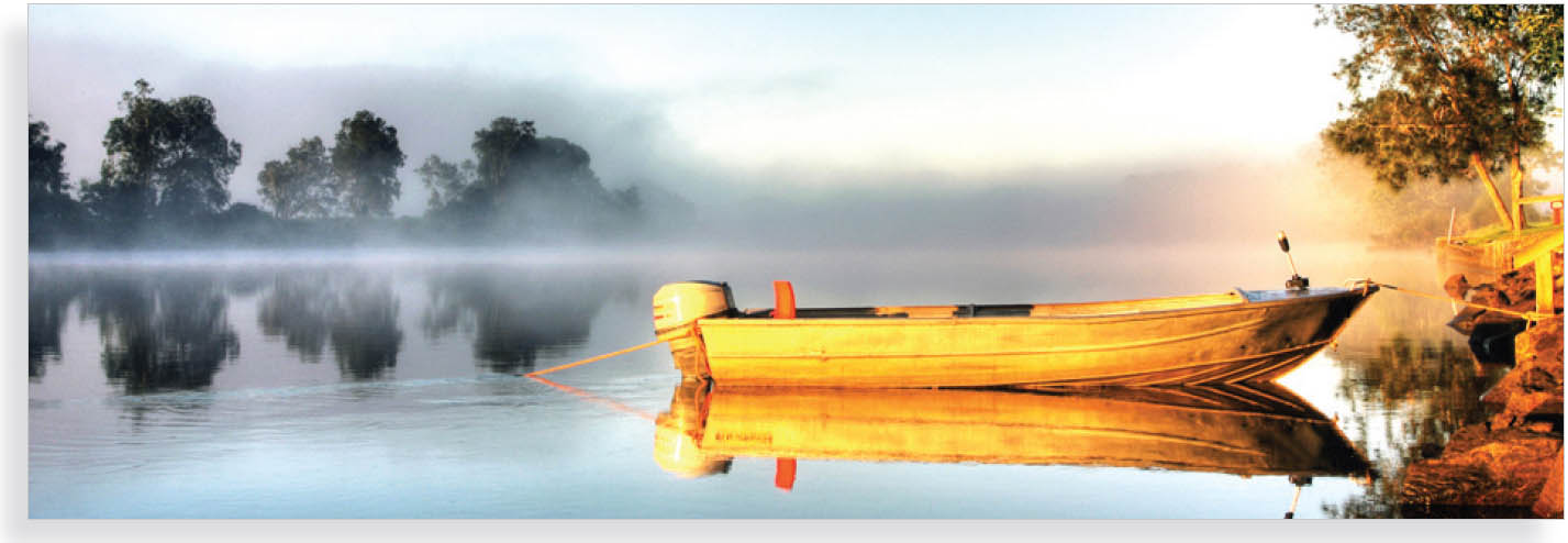 40x120cm Boat on River FP01447