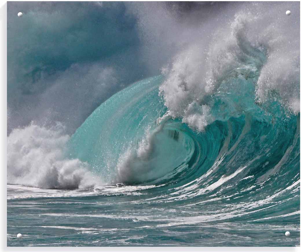 FP01655 Big Surf Glass Art 100x120cm