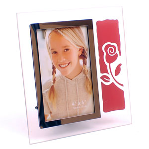 PATA 90721 gl 10X15 white trim colored rose (12/48/864)