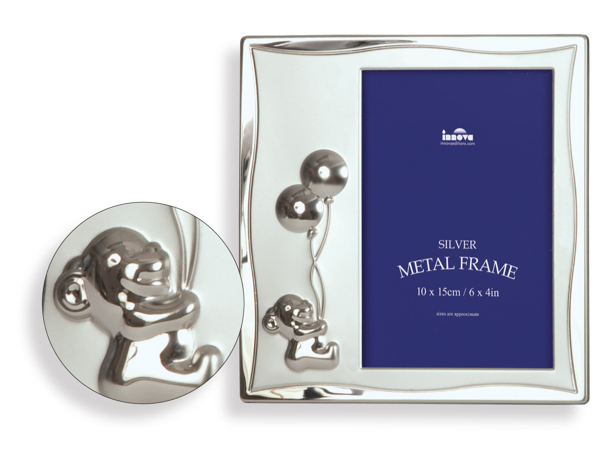 PM02486 Metal frame baby frame Bear with Balloon 10x15cm/6x4