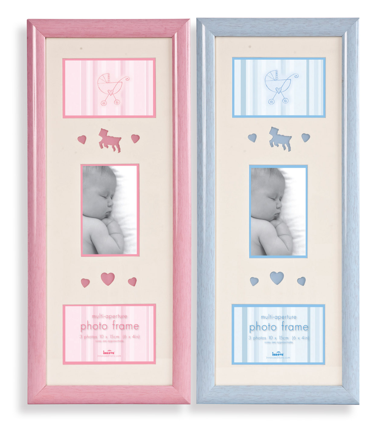 PI02359 Baby Brights frame 20x53cm with 3 Apertures  
