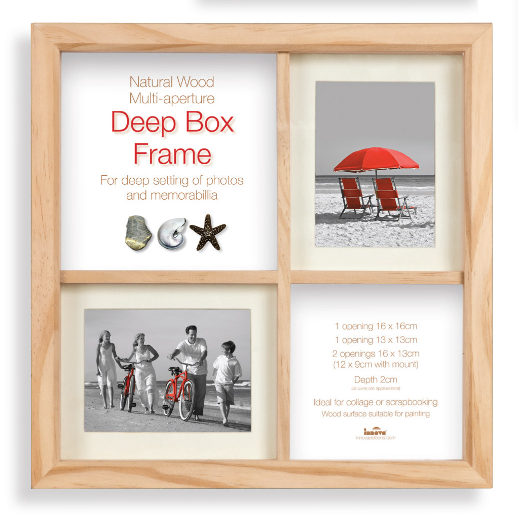 PI02376 Box frame NATURAL multi ap 2x6x4; + 1x6x6;+1x4x4  