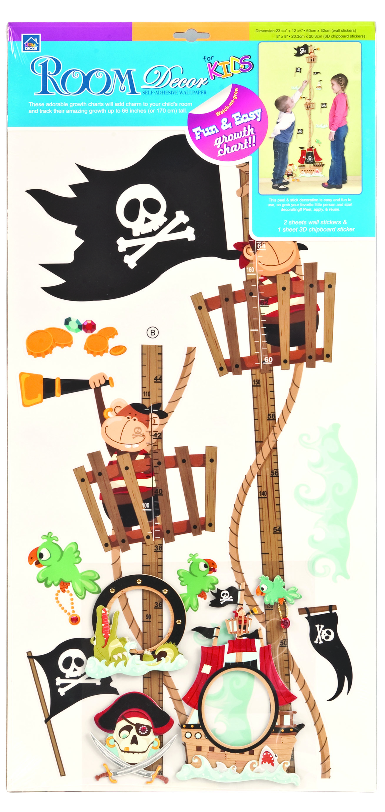 PV02598 wall photo height chart - pirates  