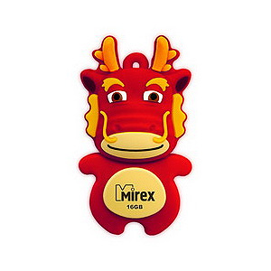 Флэш-диск Mirex 16 Gb Kids-DRAGON Red (Дракон) (25)