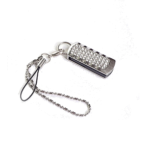 Флэш-диск QUMO 32 Gb Charm - Ice Crystal белые кристалы (Блистер)