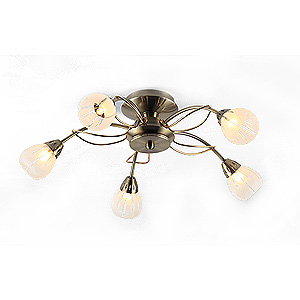 Светильник Rivoli Elba-C-5хG9-40W-Antique brass/Gold (1)