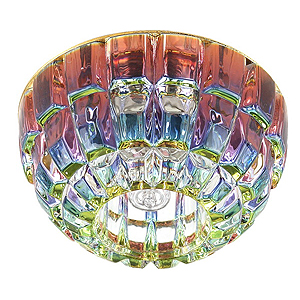 DK45 CH/MIX Светильник ЭРА декор хруст. плафон «квадраты» G9,220V, 40W, хром/мультиколор (3/30)