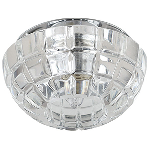 DK45 CH/WH Светильник ЭРА декор хруст. плафон «квадраты» G9,220V, 40W, хром/прозрачный (3/30)