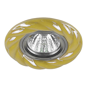 DK4 CH/YL Светильник ЭРА декор керамика «косичка» MR16, 12/220 V, хром/желтый (5/50)