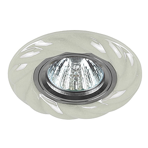 DK4 CH/WH Светильник ЭРА декор керамика «косичка» MR16, 12/220 V, хром/белый (5/50)