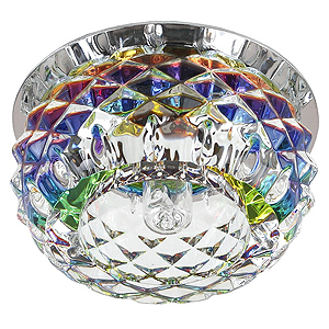 DK 56 CH/MIX Светильник ЭРА декор хруст. плафон «ёжик» G9,220V, 40W, хром/мультиколор (3/30)