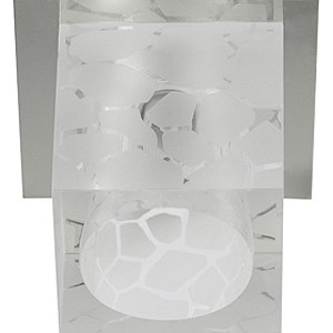 DK40 CH/WH Светильник ЭРА декор «куб хрустальный с пятн.рис» G9,220V, 50W, хром/прозрачный (50)