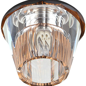 DK43 BR/WH Светильник ЭРА декор «бокал» G9,220V, 40W, коричневый/прозрачный (30/900)