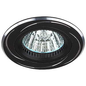 KL34 AL/BK Светильник ЭРА алюминиевый MR16,12V, 50W черный/хром (50/2400)