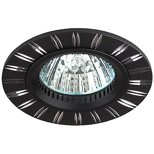 KL33 AL/BK Светильник ЭРА алюминиевый MR16,12V, 50W черный/хром (10/50/2400)