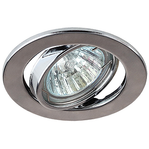 ST2A CH Светильник ЭРА штампованный поворотный MR16,12V, 50W хром (10/100)