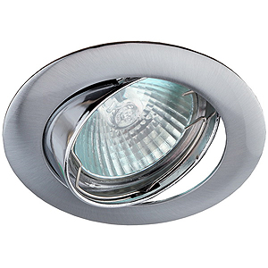 KL1A SN Светильник ЭРА литой простой пов. MR16,12V, 50W сатин никель (10/100/1400)