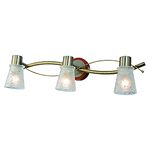 Светильник Rivoli Satiro-wave-W/C-3xE14-40W-Antique brass (4/80)