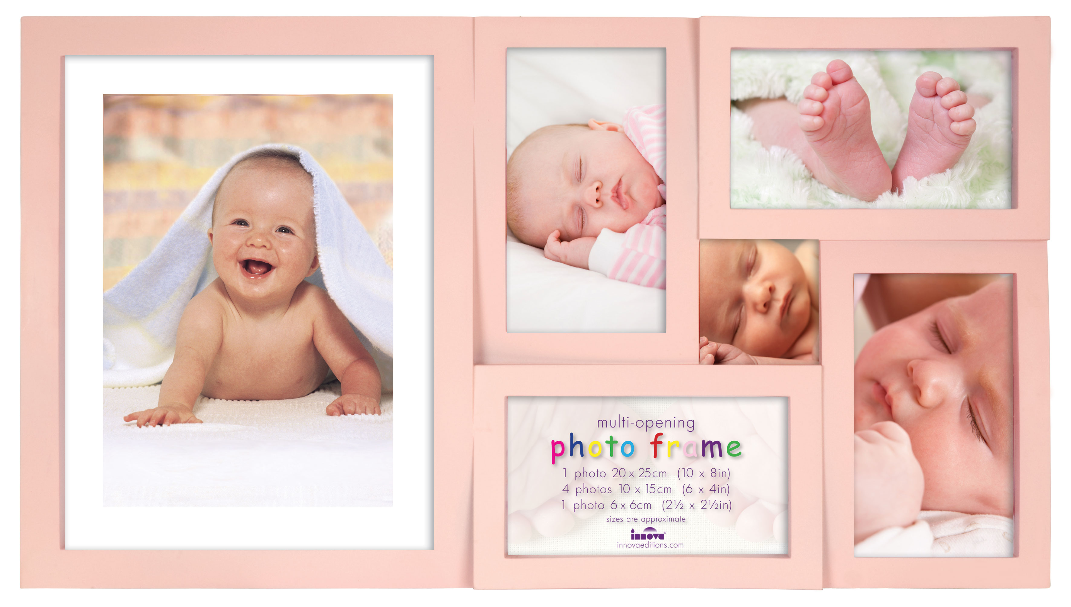 PI03772 Ф/рамка 6 фото 1 x 20*25, 4 x 10*15, 1 x 6*6 Maggiore XVl Baby (PINK)(10)