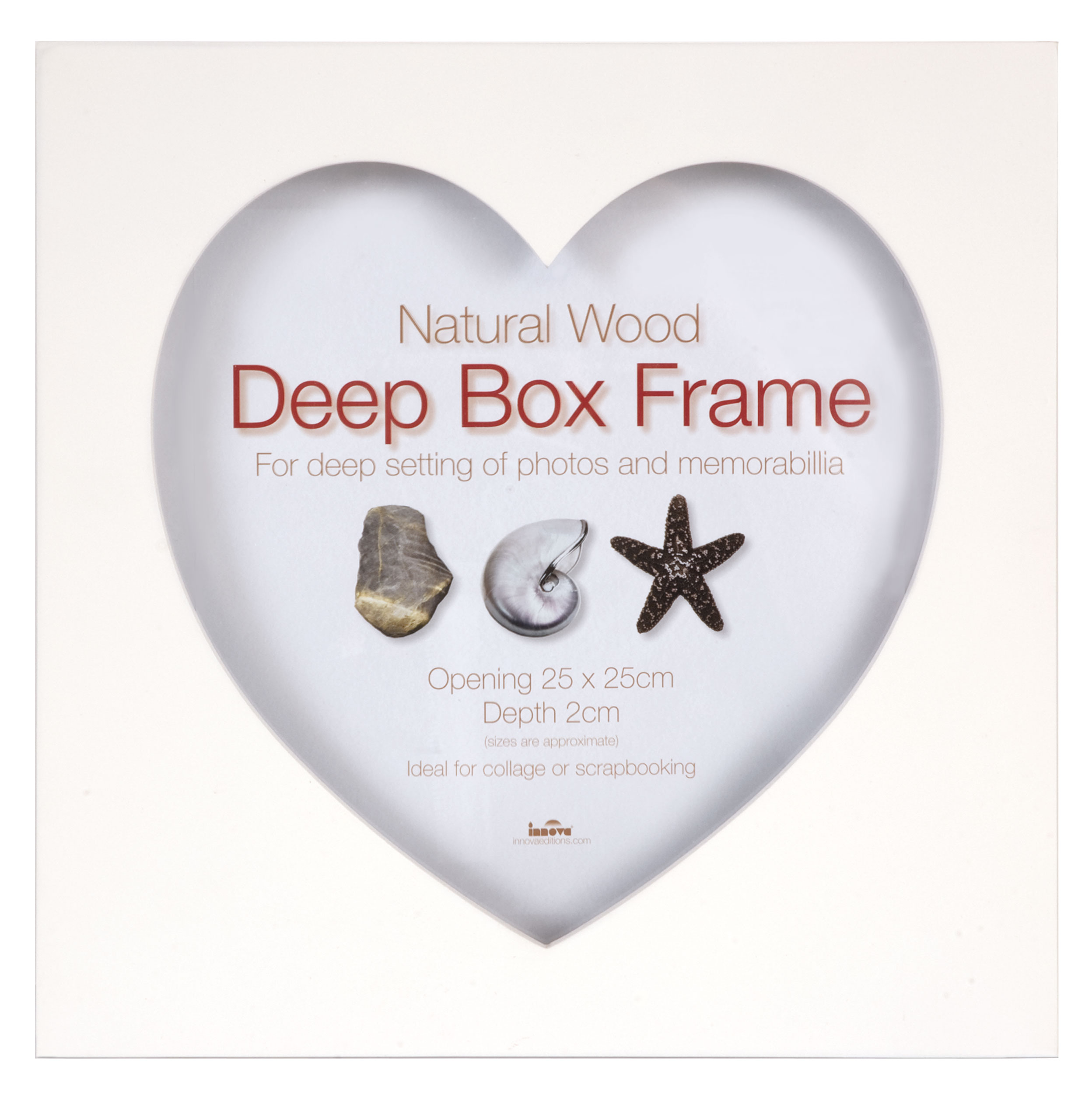 PI03777 Box frame WHITE HEART 25x25cm (4)