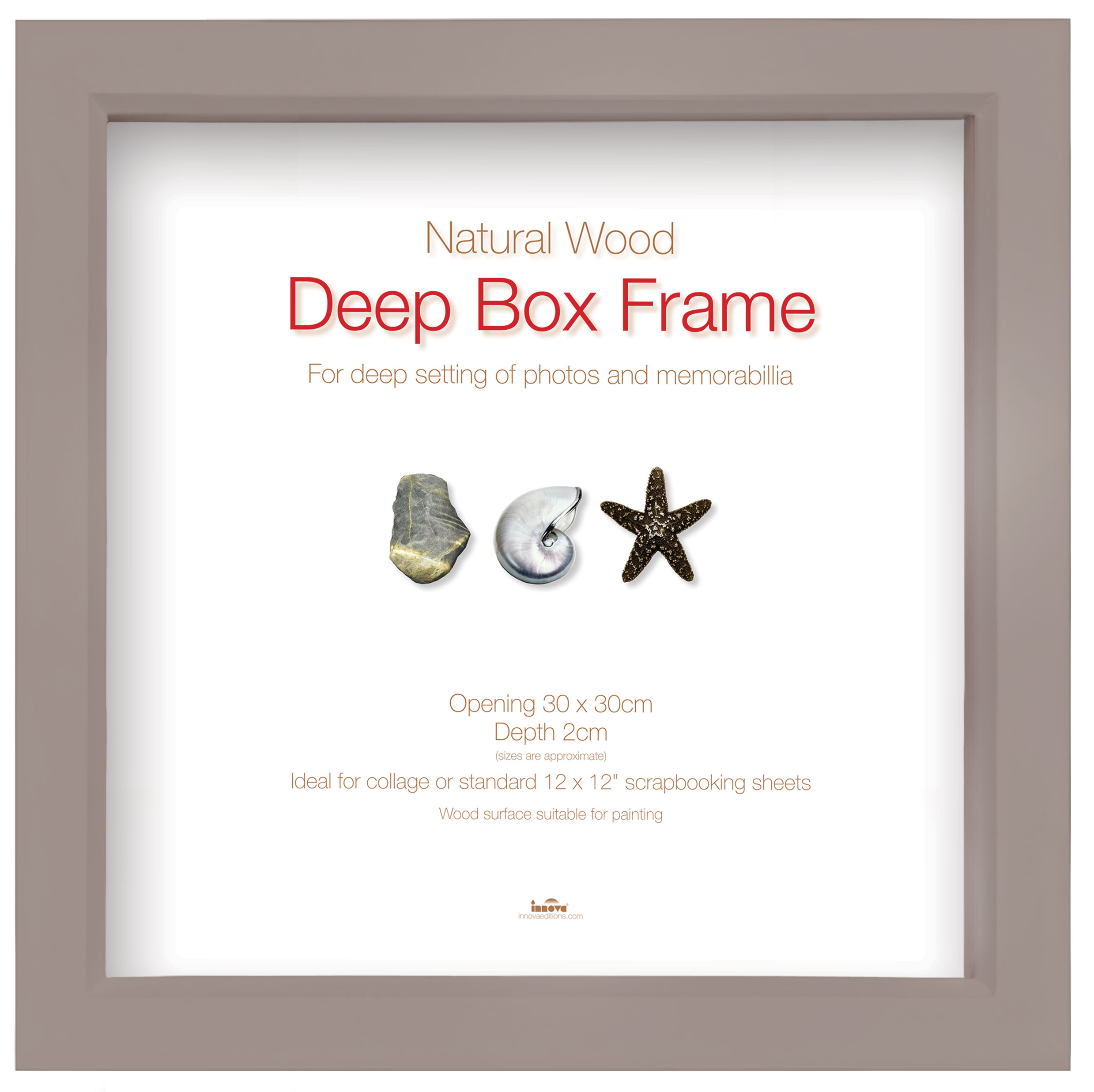 PI03776 Box frame GREY 30x30cm/12x12 (4)