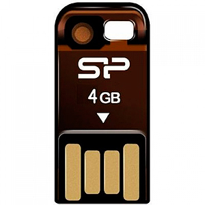 Флэш-диск Silicon Power 04 Gb Touch 02 Orange с магнитом для крепления к металлическим поверхностям