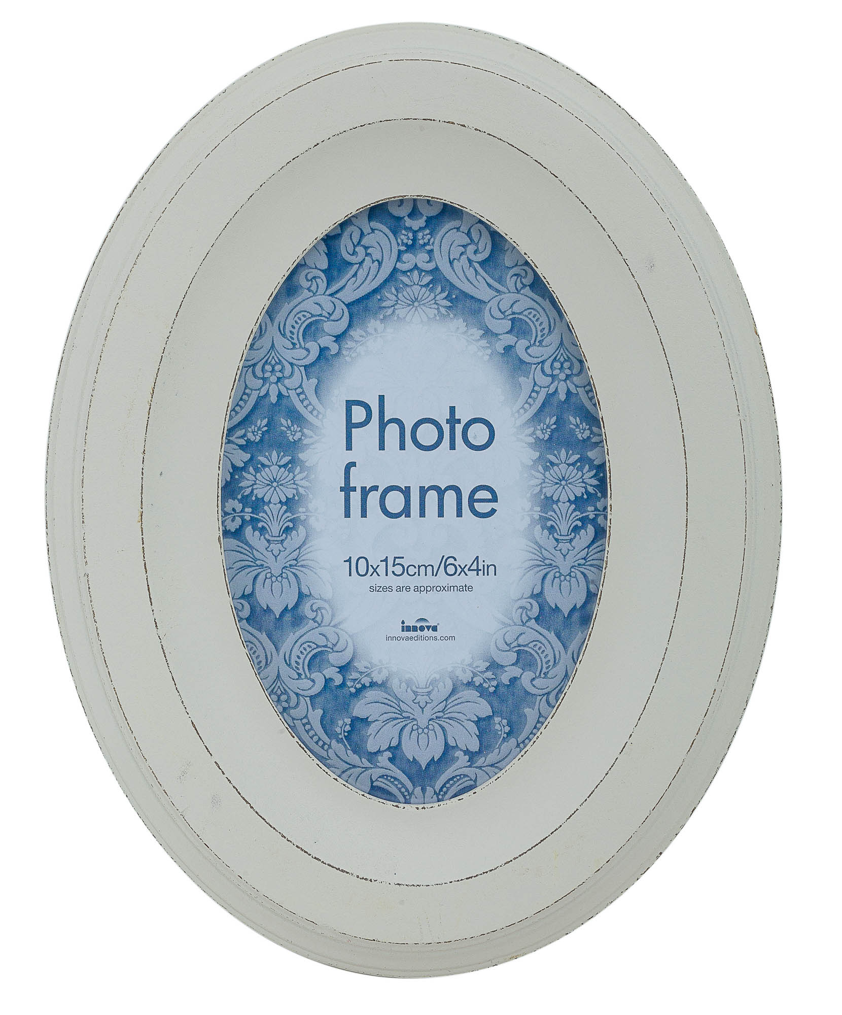 PI03731 Ф/рамка Casa Oval 10x15cm/6x4 Vintage White (8)