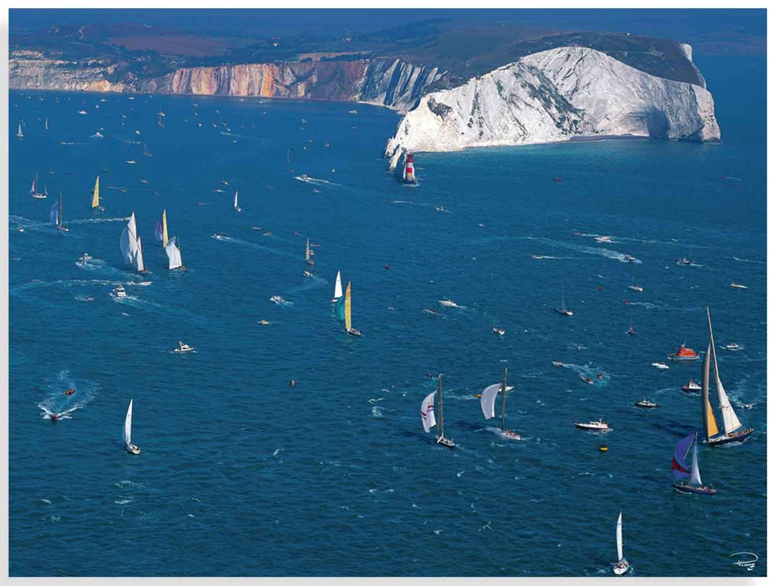 FP04031 Glass Art Cowes Week Regatta 60x80cm (3)
