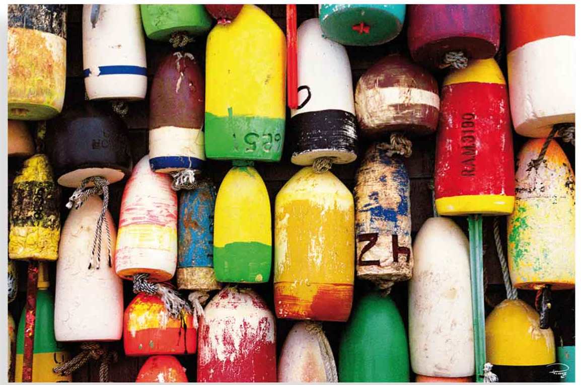 FP04047 Glass Art Bouys faded by the Sea 40x60cm (6)