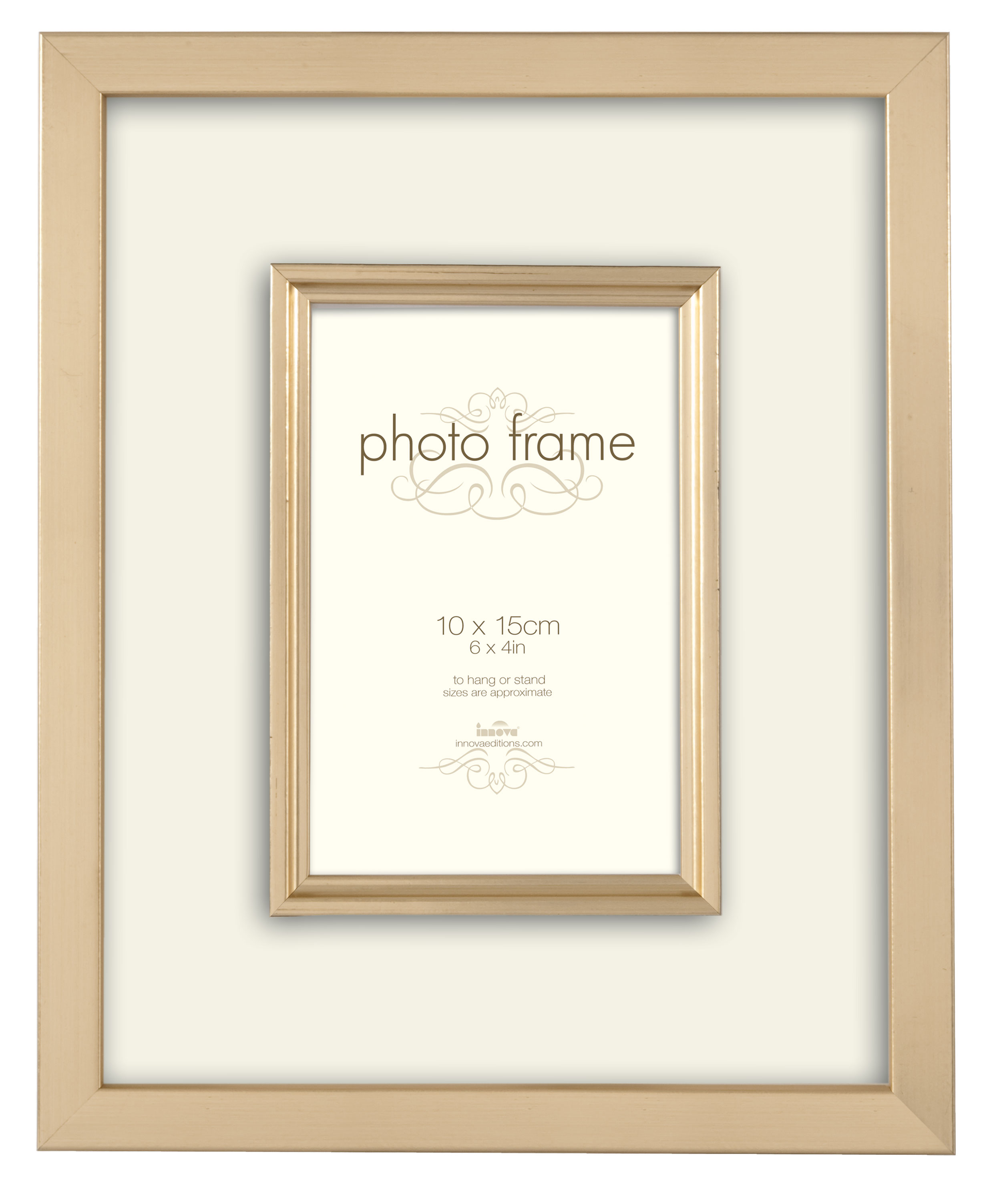 PI03817 Ф/рамка 22*27cm/10*15cm Hereford Champagne (10)