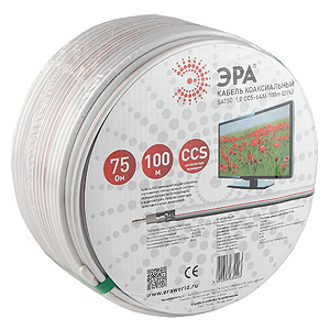 ЭРА Кабель коаксиальный SAT50 1,0 CCS-64Al -100m (21%) (6/108)