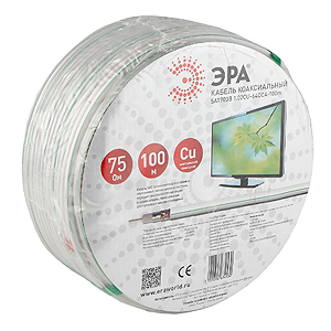 ЭРА Кабель коаксиальный SAT703B 1.02CU - 64CCA-100m (6/108)