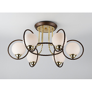 Светильник Rivoli 1918-Keya-C-6хE14-40W-Satin gold (12)